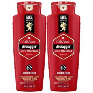 Old Spice Men's 2 Pack Refreshing Swagger Body Wash 24oz Red Cedarwood 24/7